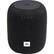 Front. JBL - Link Music Smart Wi-Fi and Bluetooth Speaker with Google Assistant - Black.