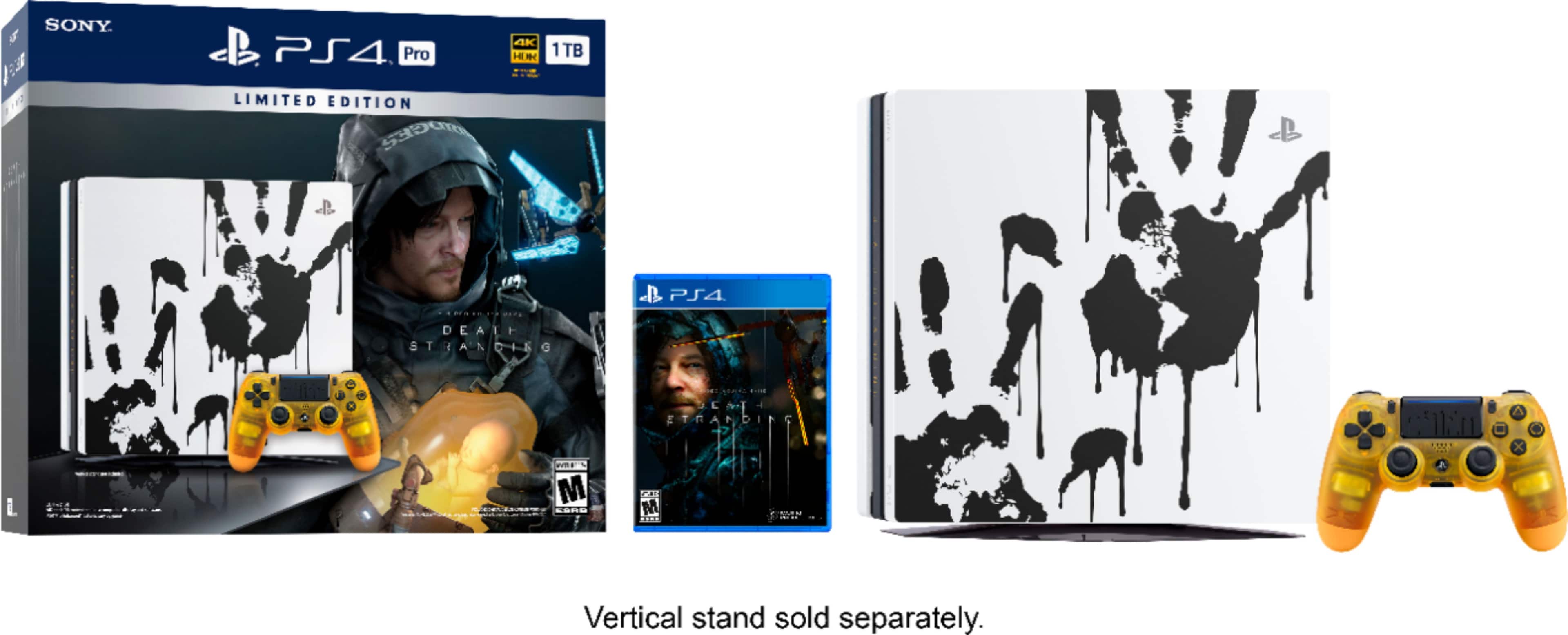Alt View 11. Sony - PlayStation 4 Pro 1TB Limited Edition Death Stranding Console Bundle - White.