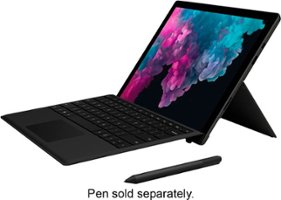 Microsoft - Geek Squad Certified Refurbished Surface Pro 6 - 12.3" Touch Screen - Intel Core i5 - 8GB - 256GB SSD - With Keyboard - Black - Left_Zoom