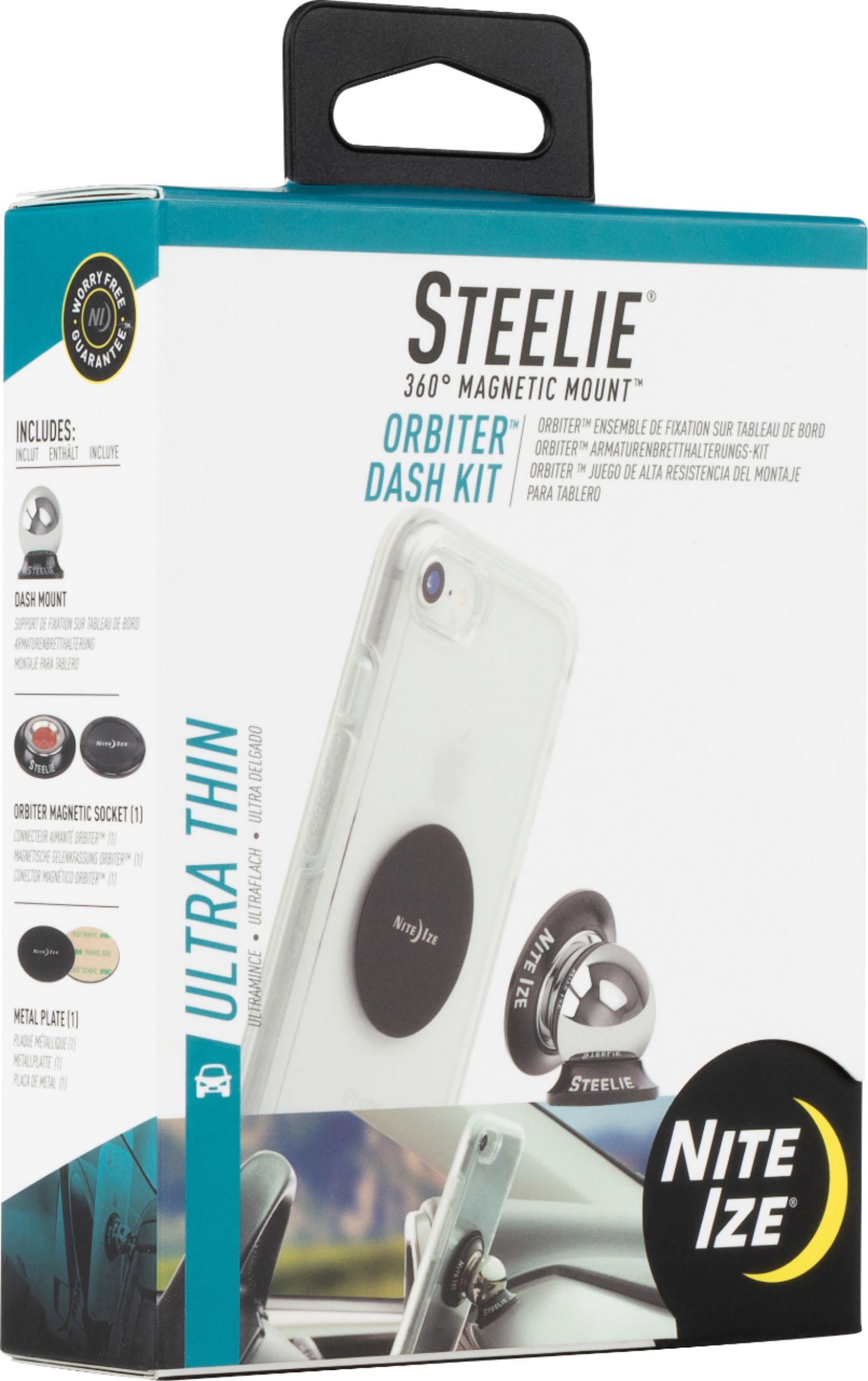 Nite Ize Steelie Orbiter Dash Mount Kit support téléphone magnétique pour  voiture set de 3