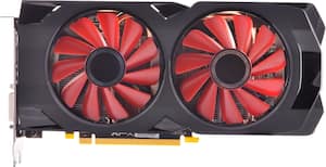 XFX - RS AMD Radeon RX 570 XXX Edition 4GB GDDR5 PCI Express 3.0 Graphics Card - Black/Red - Front_Zoom