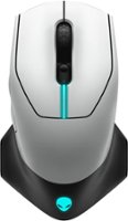 Alienware - AW610M Wired/Wireless Optical Gaming Mouse  - RGB Lighting - Lunar Light - Front_Zoom