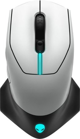 Alienware - AW610M-L Wired/Wireless Optical Gaming Mouse with RGB Lighting - Lunar Light
