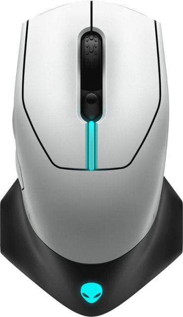 Alienware Aw610m Wired Wireless Optical Gaming Mouse Rgb Lighting Lunar Light Aw610m L Best Buy