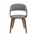 Front. Simpli Home - Lowell Mid Century Modern Bentwood Dining Chair in Light Grey Linen Look Fabric - Light Gray.