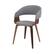 Alt View 11. Simpli Home - Lowell Mid Century Modern Bentwood Dining Chair in Light Grey Linen Look Fabric - Light Gray.