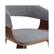 Alt View 13. Simpli Home - Lowell Mid Century Modern Bentwood Dining Chair in Light Grey Linen Look Fabric - Light Gray.