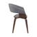 Left. Simpli Home - Lowell Mid Century Modern Bentwood Dining Chair in Light Grey Linen Look Fabric - Light Gray.