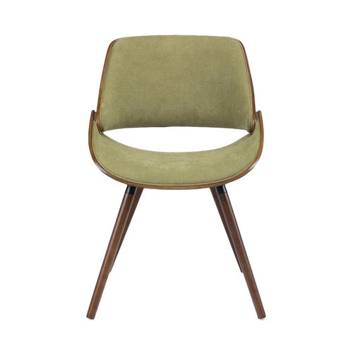 Simpli Home - Malden Mid-Century Modern Woven Fabric, Walnut Wood Veneer & High-Density Foam Dining Chair - Acid Green was $181.99 now $136.99 (25.0% off)