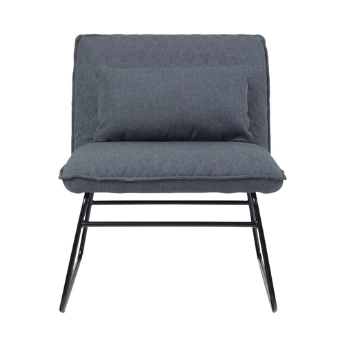 Simpli Home - Burke Contemporary Fabric Chair - Gray/Black was $232.99 now $163.99 (30.0% off)