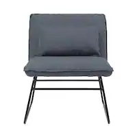 Simpli Home - Burke Contemporary Fabric Chair - Gray/Black - Front_Zoom