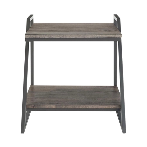 Simpli Home - Braxton Square Contemporary Industrial Solid Mango Wood End Table - Carbon Stain was $194.99 now $136.99 (30.0% off)