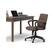 Alt View 18. Simpli Home - Brewer 5-Pointed Star Metal and Foam Office Chair - Distressed Brown.