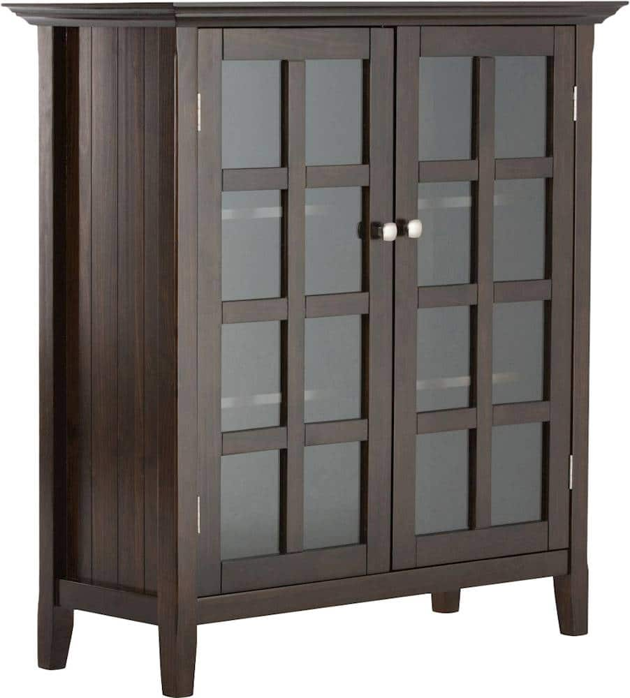 Simpli Home – Acadian SOLID WOOD 39 inch Wide Transitional Medium Storage Cabinet in Brunette – Brown Sansujyuku sansujyuku.com