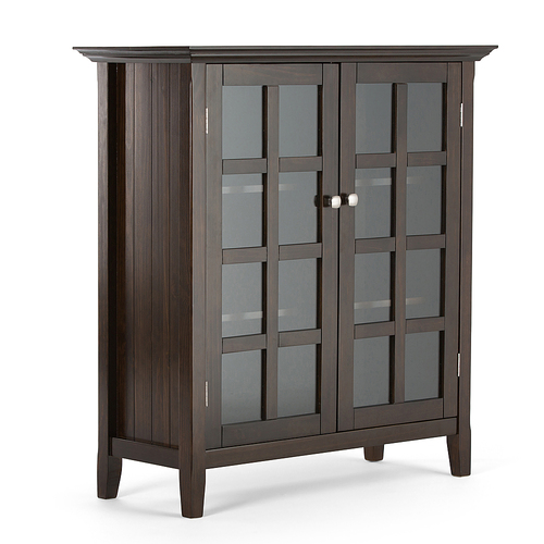 Simpli Home - Acadian Rectangular Rustic Wood Medium Storage Cabinet - Brunette Brown was $352.99 now $278.99 (21.0% off)