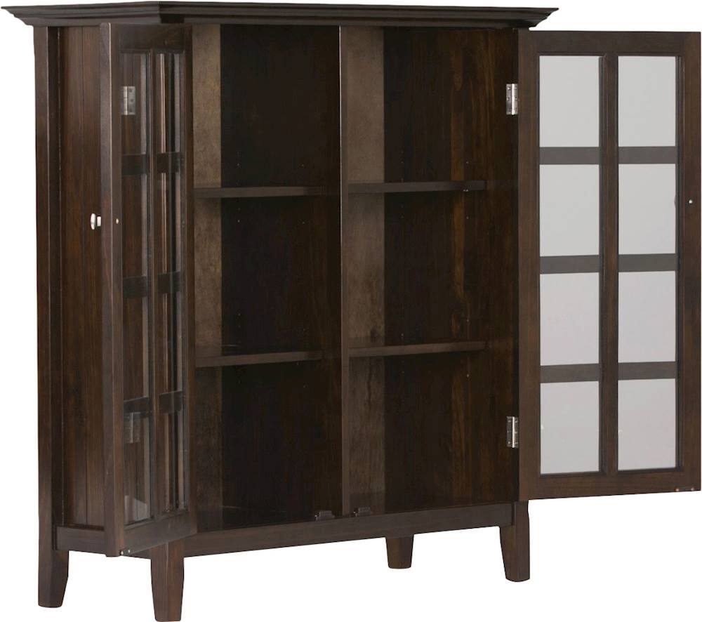 Alt View 11. Simpli Home - Acadian SOLID WOOD 39 inch Wide Transitional Medium Storage Cabinet in Brunette Brown - Brown.