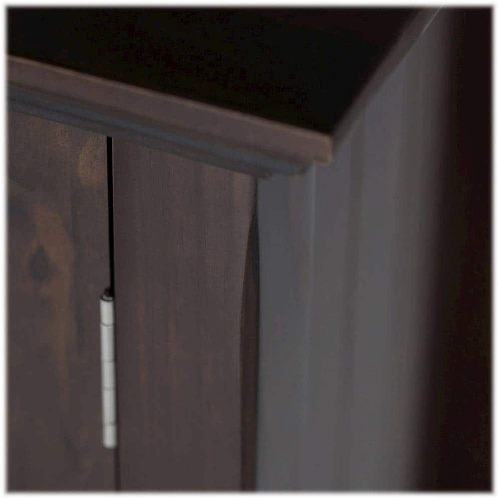 Alt View 13. Simpli Home - Acadian SOLID WOOD 39 inch Wide Transitional Medium Storage Cabinet in Brunette Brown - Brown.