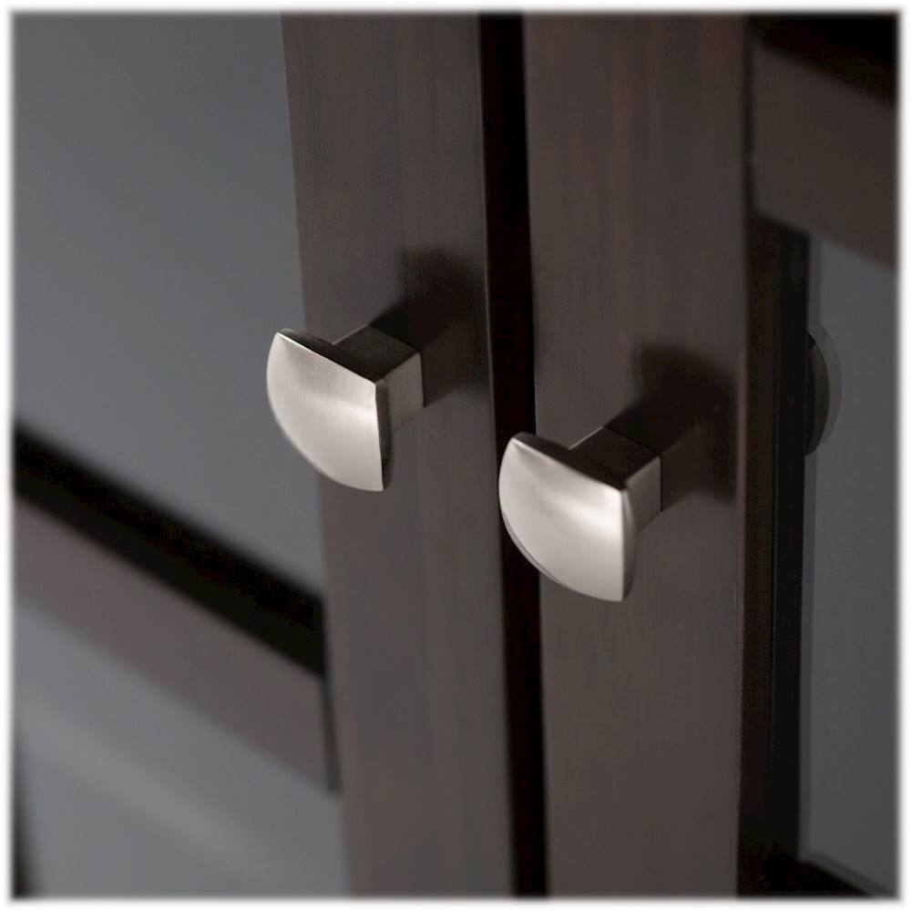 Alt View 14. Simpli Home - Acadian SOLID WOOD 39 inch Wide Transitional Medium Storage Cabinet in Brunette Brown - Brown.