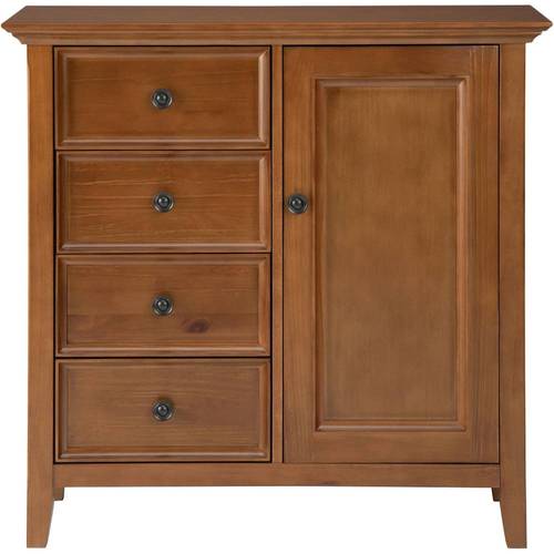 Simpli Home - Amherst Rectangular Wood Medium Storage Cabinet - Light Golden Brown was $415.99 now $291.99 (30.0% off)