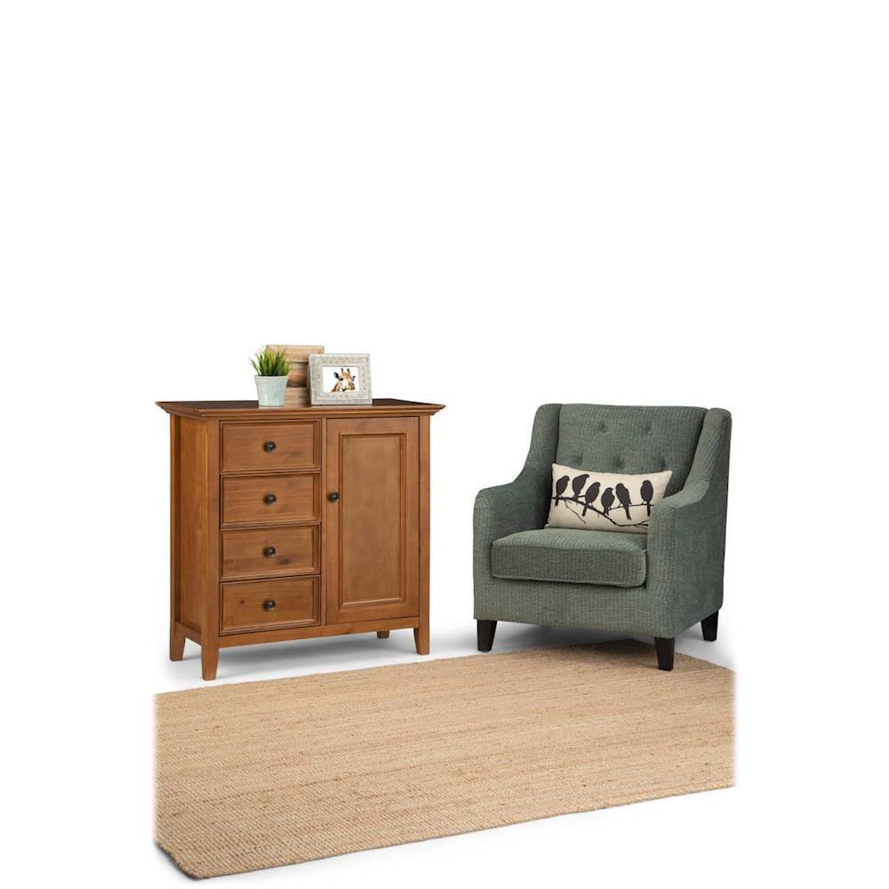 Alt View 18. Simpli Home - Amherst Rectangular Wood Medium Storage Cabinet - Light Golden Brown.