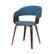 Alt View 11. Simpli Home - Lowell Mid Century Modern Bentwood Dining Chair in Blue Linen Look Fabric - Blue.