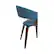 Alt View 13. Simpli Home - Lowell Mid Century Modern Bentwood Dining Chair in Blue Linen Look Fabric - Blue.