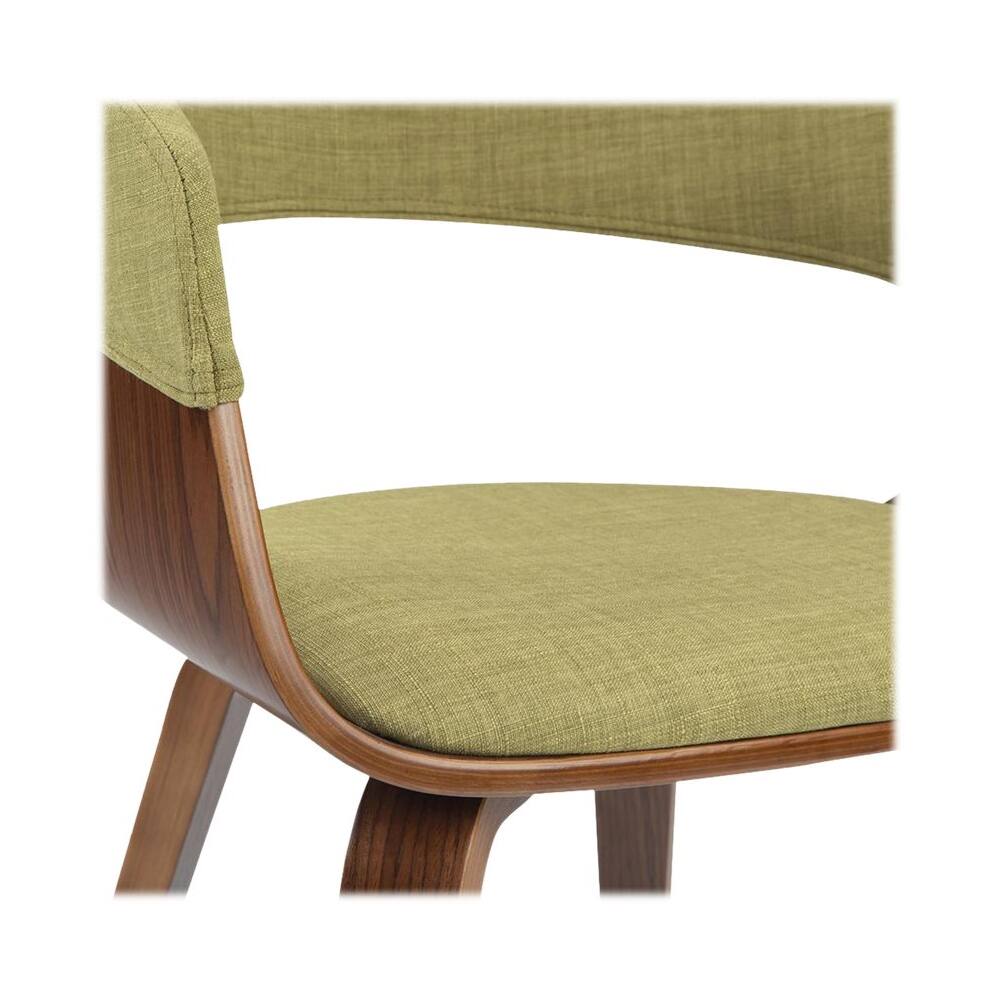 Alt View 13. Simpli Home - Lowell Mid Century Modern Bentwood Dining Chair in Acid Green Linen Look Fabric - Acid Green.