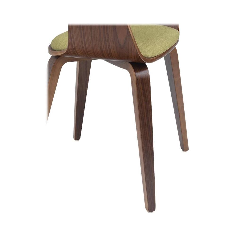 Alt View 14. Simpli Home - Lowell Mid Century Modern Bentwood Dining Chair in Acid Green Linen Look Fabric - Acid Green.