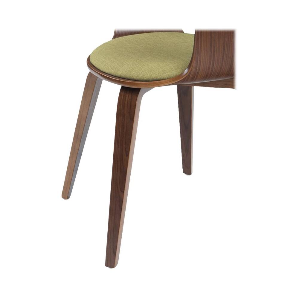 Alt View 16. Simpli Home - Lowell Mid Century Modern Bentwood Dining Chair in Acid Green Linen Look Fabric - Acid Green.