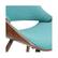 Alt View 15. Simpli Home - Malden Mid-Century Modern Woven Fabric, Walnut Wood Veneer & High-Density Foam Dining Chair - Blue Turquoise.