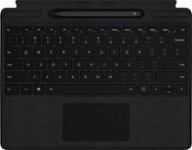 Front Zoom. Microsoft - Surface Pro X Signature Keyboard with Slim Pen - Black.