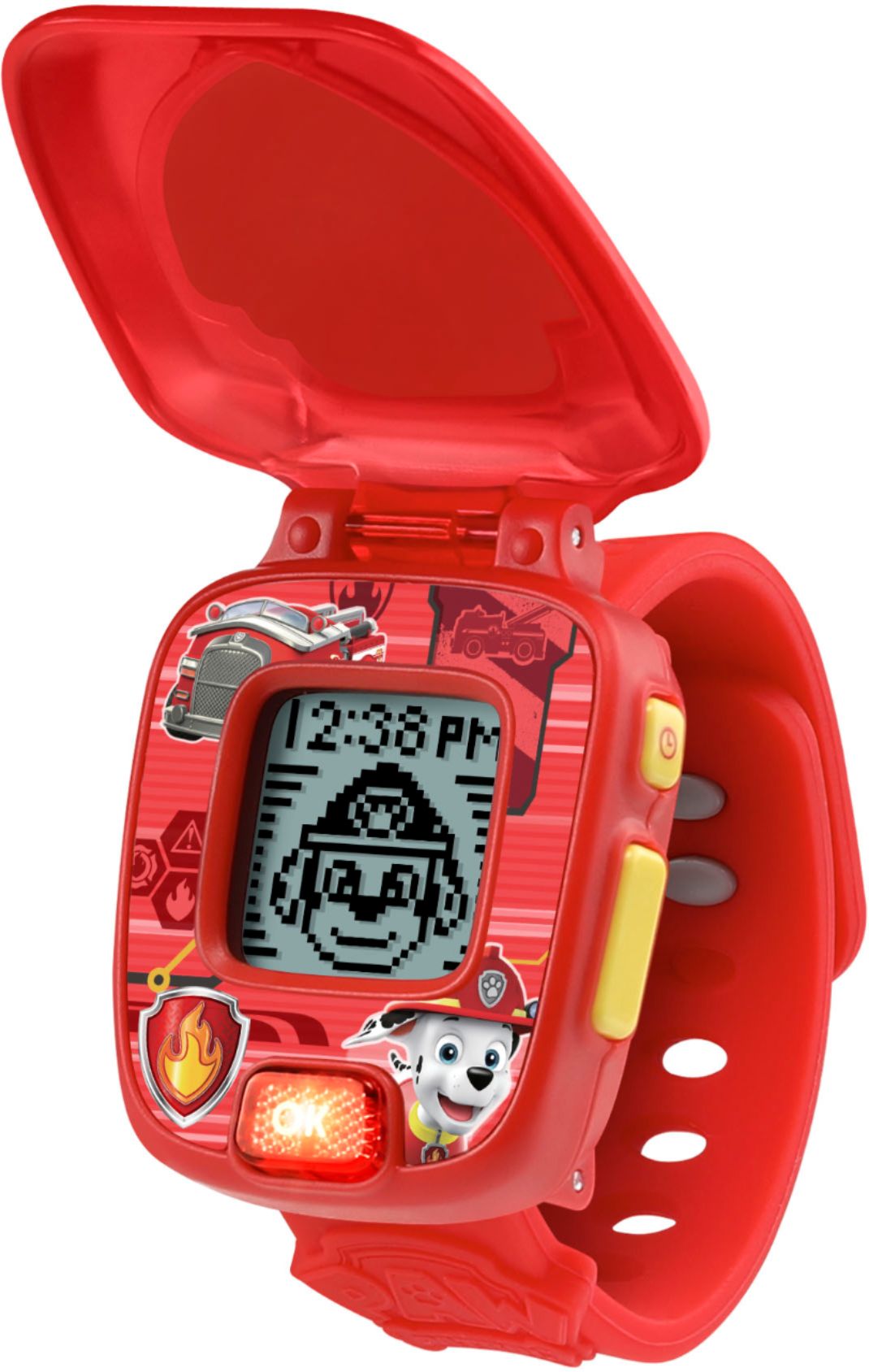 Left View: VTech - PAW Patrol Marshall Learning Watch - Red