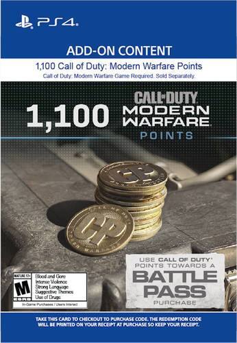  Call of Duty: Modern Warfare 1,100 Points - PlayStation 4 [Digital]