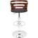 Front. LumiSource - Cosi PU Leather Barstool - Brown.