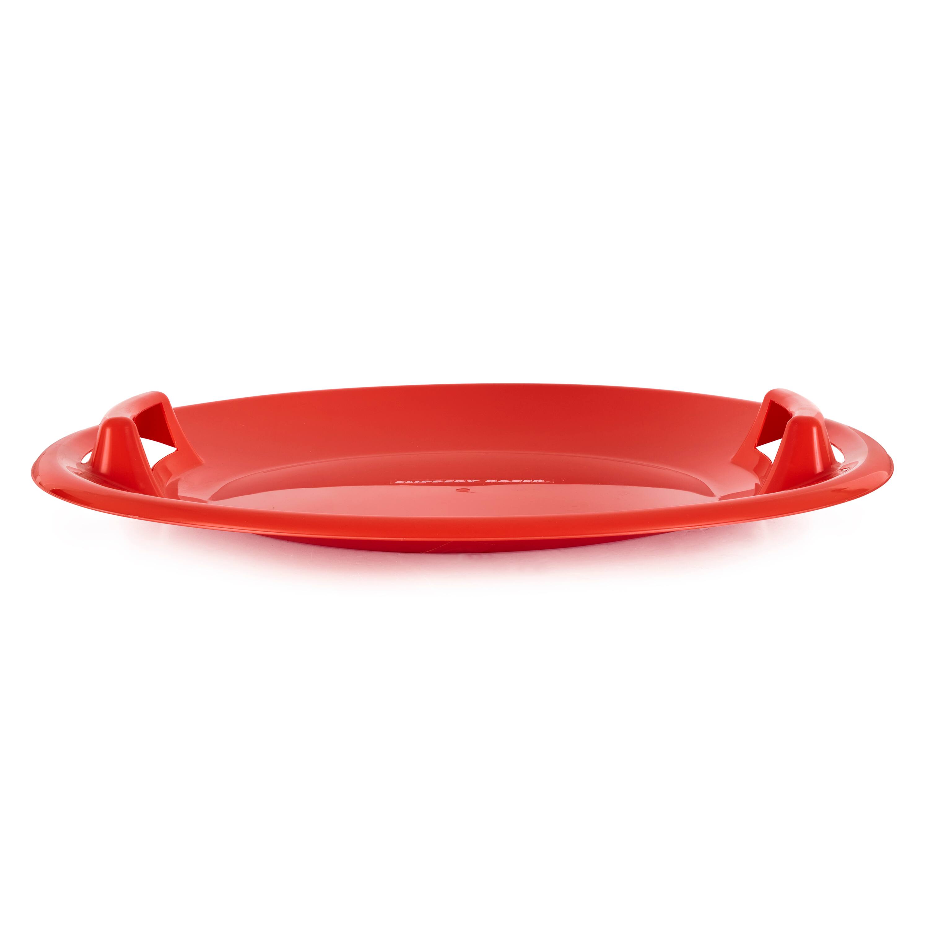 Alt View 3. Slippery Racer - Slippery Racer Downhill Pro Adults and Kids Saucer Disc Snow Sled, Red (2 Pack) - Red.