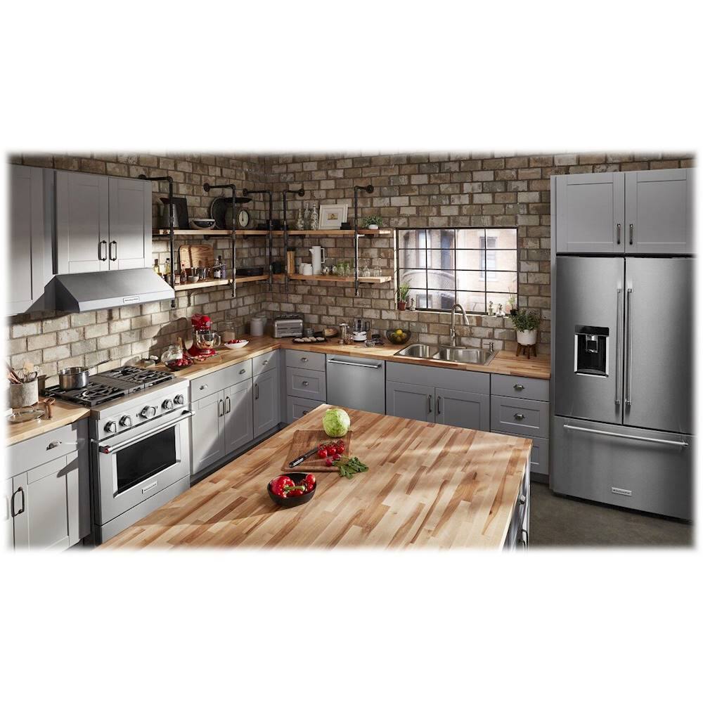 Alt View 16. KitchenAid - 4.1 Cu. Ft. Freestanding Dual Fuel True Convection Range with Self-Cleaning - Stainless steel.