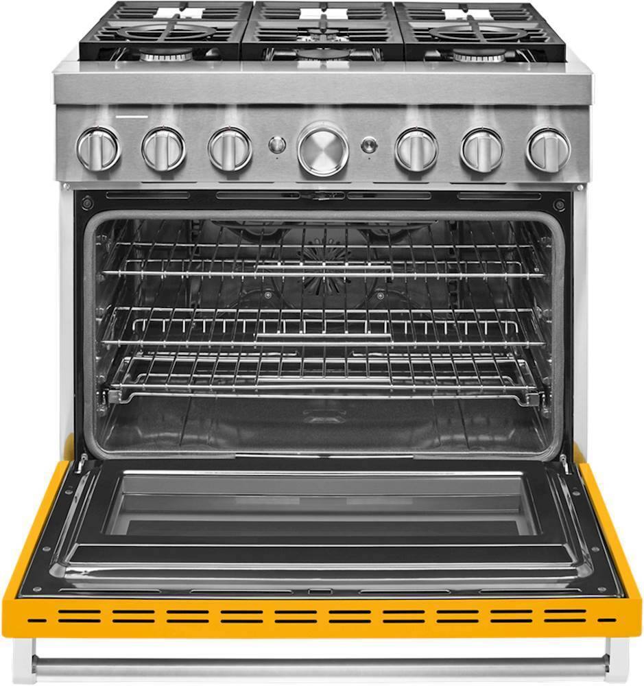 Alt View 12. KitchenAid - 5.1 Cu. Ft. Freestanding Dual Fuel True Convection Range with Self-Cleaning - Yellow Pepper.