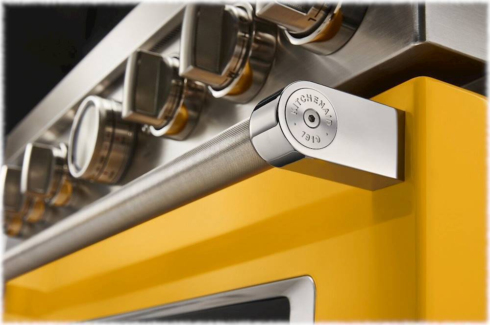 Alt View 18. KitchenAid - 5.1 Cu. Ft. Freestanding Dual Fuel True Convection Range with Self-Cleaning - Yellow Pepper.