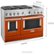 Alt View Zoom 17. KitchenAid - Commercial-Style 6.3 Cu. Ft. Freestanding Double Oven Dual-Fuel True Convection Range with Self-Cleaning - Scorched Orange.