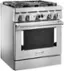 Angle. KitchenAid - Commercial-Style 4.1 Cu. Ft. Slide-In Gas True Convection Range with Self-Cleaning - Stainless Steel.