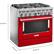 Alt View 12. KitchenAid - 5.1 Cu. Ft. Freestanding Dual Fuel True Convection Range with Self-Cleaning - Passion Red.