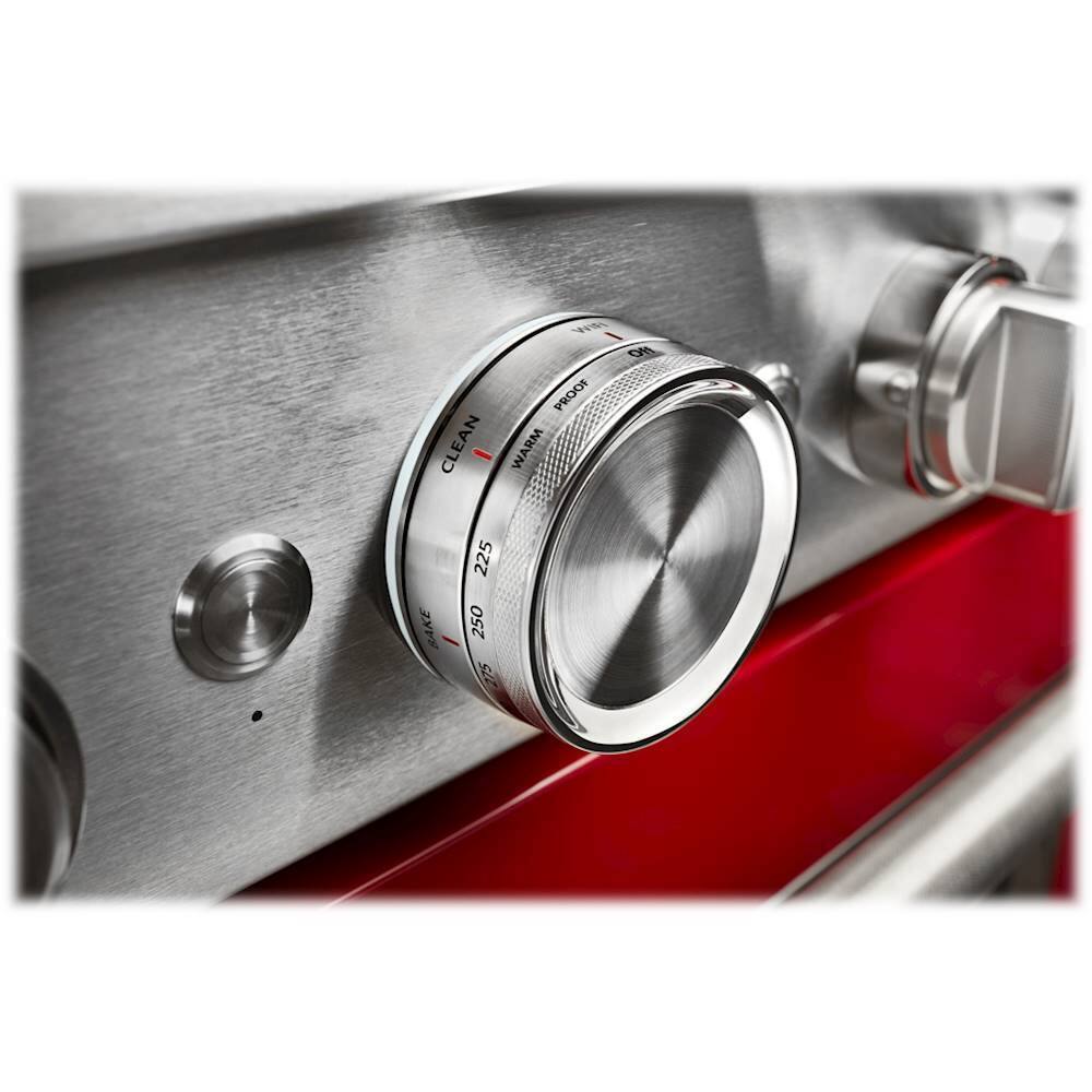 Alt View 13. KitchenAid - 5.1 Cu. Ft. Freestanding Dual Fuel True Convection Range with Self-Cleaning - Passion Red.