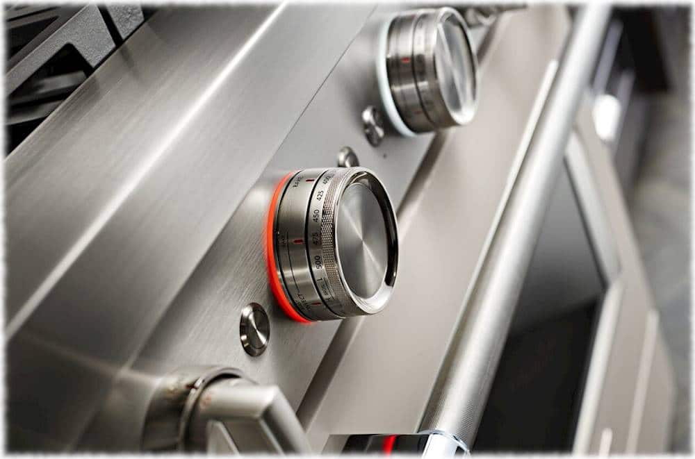 Alt View 14. KitchenAid - Commercial-Style 6.3 Cu. Ft. Freestanding Double Oven Dual-Fuel True Convection Range with Self-Cleaning - Milkshake.