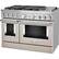 Left. KitchenAid - Commercial-Style 6.3 Cu. Ft. Freestanding Double Oven Dual-Fuel True Convection Range with Self-Cleaning - Milkshake.