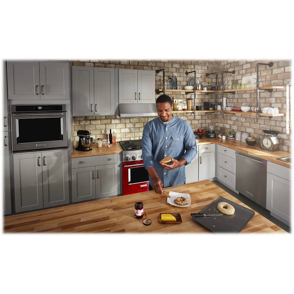 Alt View 17. KitchenAid - 4.1 Cu. Ft. Freestanding Dual Fuel True Convection Range with Self-Cleaning - Passion Red.