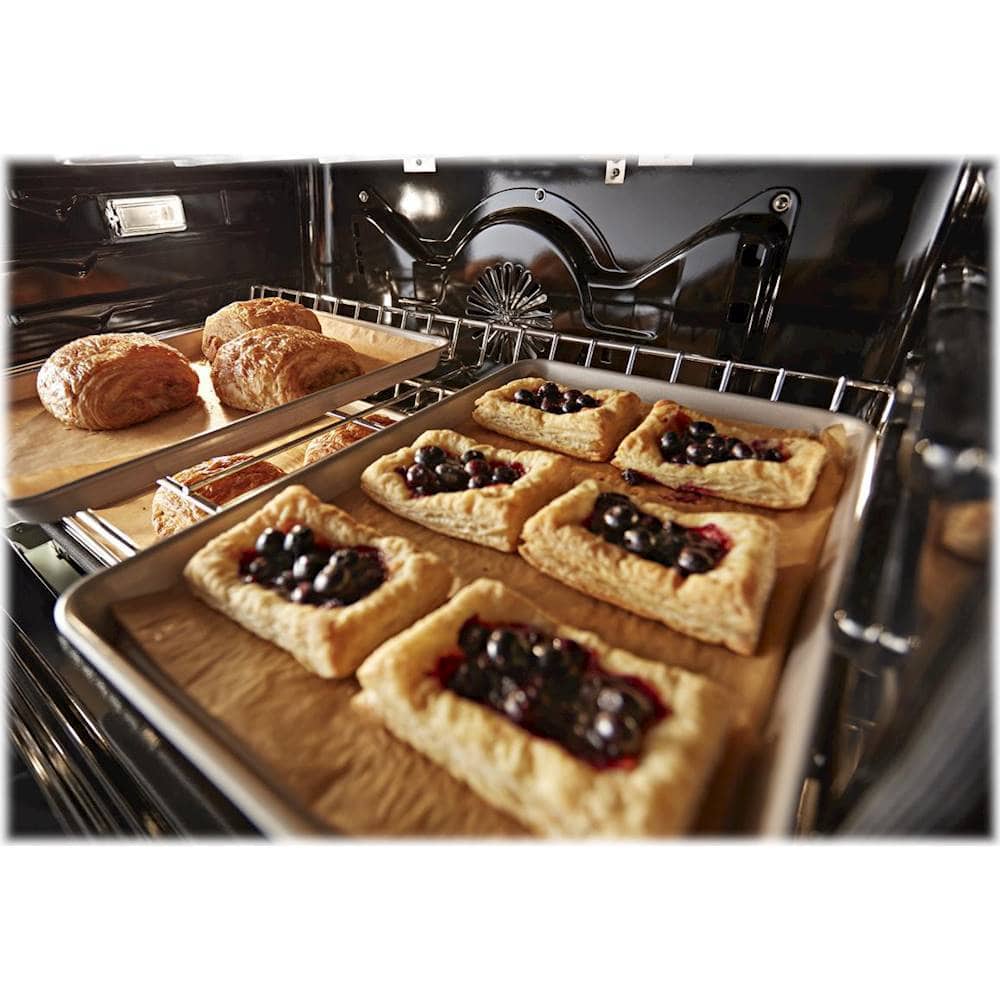 Alt View 11. KitchenAid - 5.1 Cu. Ft. Freestanding Dual Fuel True Convection Range with Self-Cleaning - Milkshake.