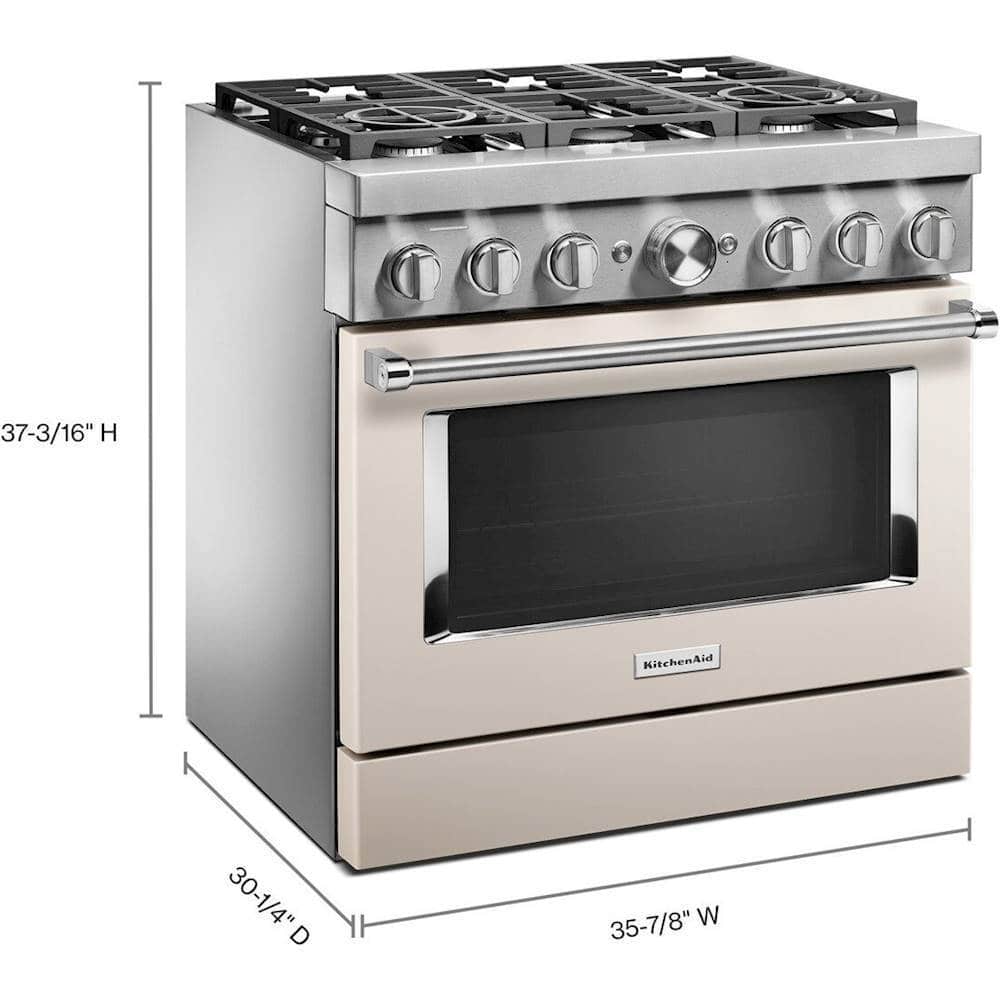 Alt View 12. KitchenAid - 5.1 Cu. Ft. Freestanding Dual Fuel True Convection Range with Self-Cleaning - Milkshake.