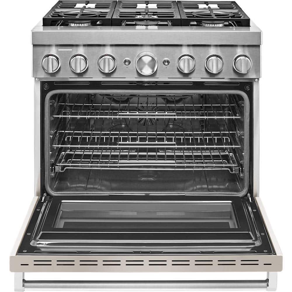 Alt View 13. KitchenAid - 5.1 Cu. Ft. Freestanding Dual Fuel True Convection Range with Self-Cleaning - Milkshake.