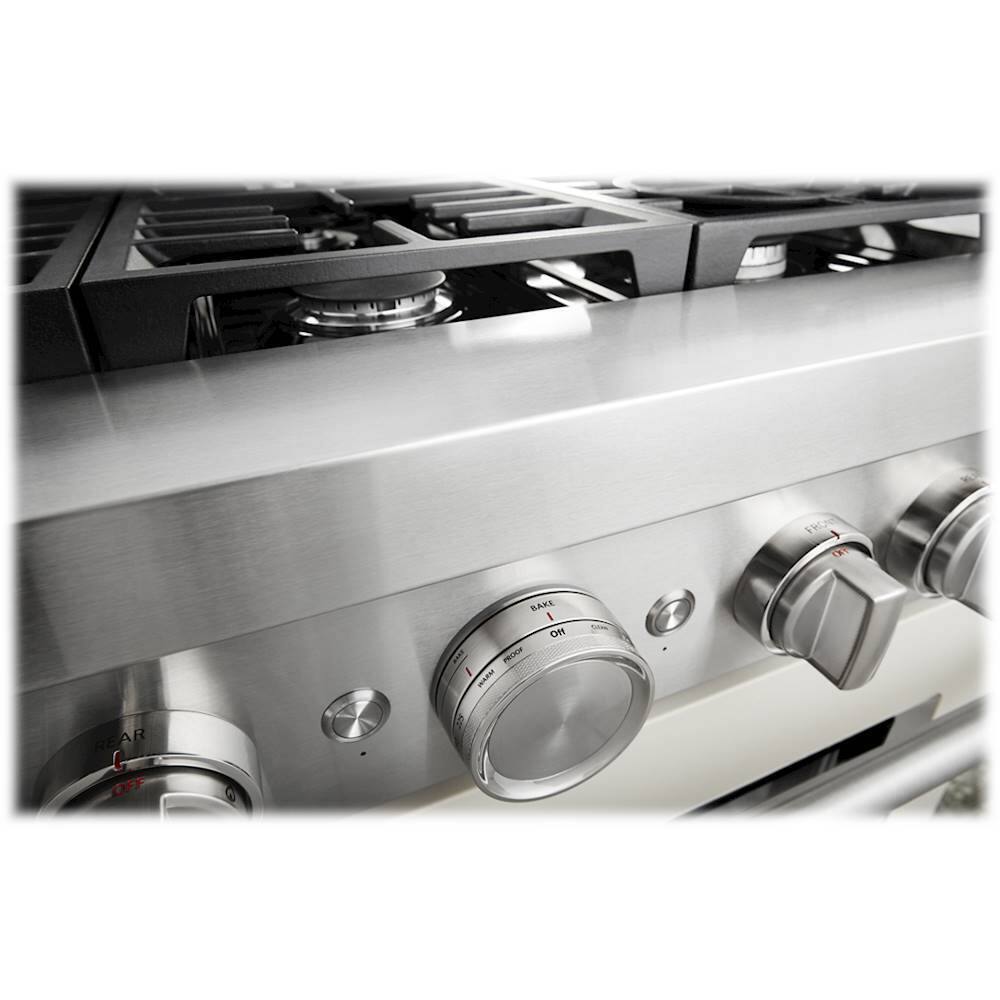 Alt View 15. KitchenAid - 5.1 Cu. Ft. Freestanding Dual Fuel True Convection Range with Self-Cleaning - Milkshake.