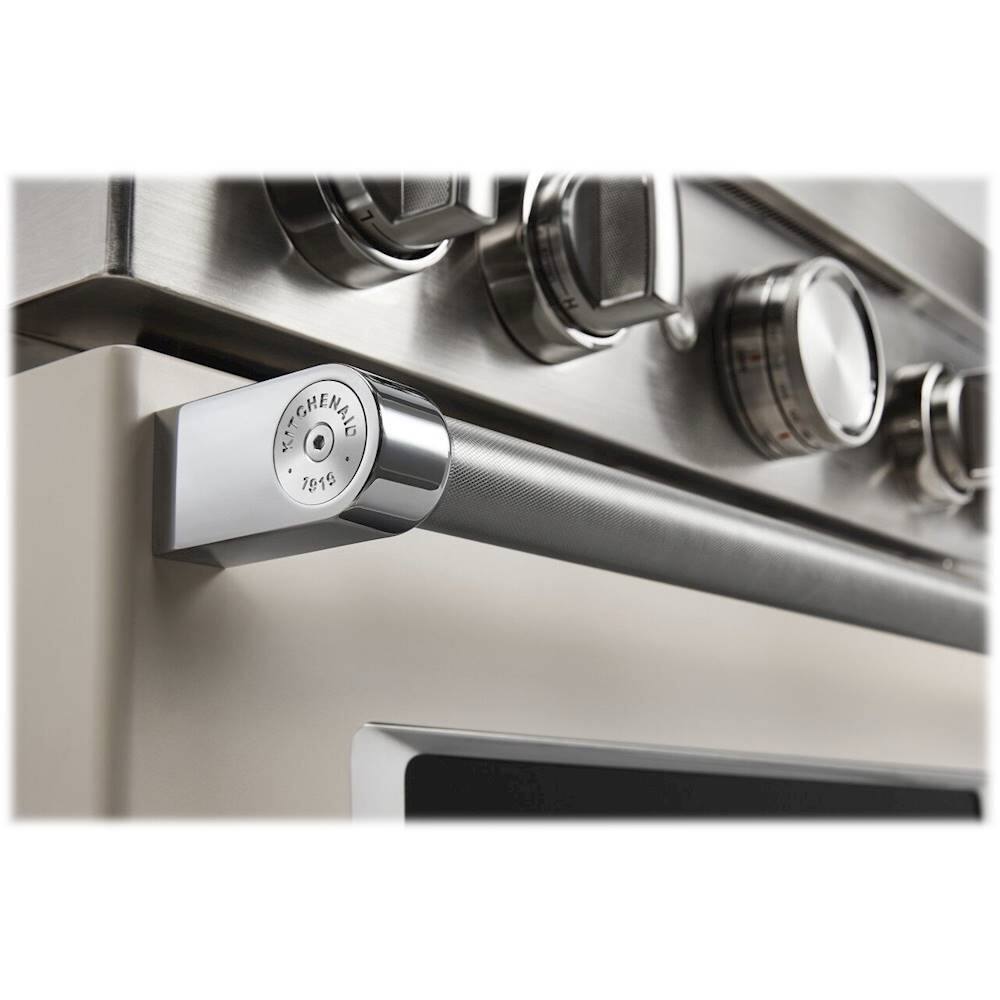 Alt View 20. KitchenAid - 5.1 Cu. Ft. Freestanding Dual Fuel True Convection Range with Self-Cleaning - Milkshake.